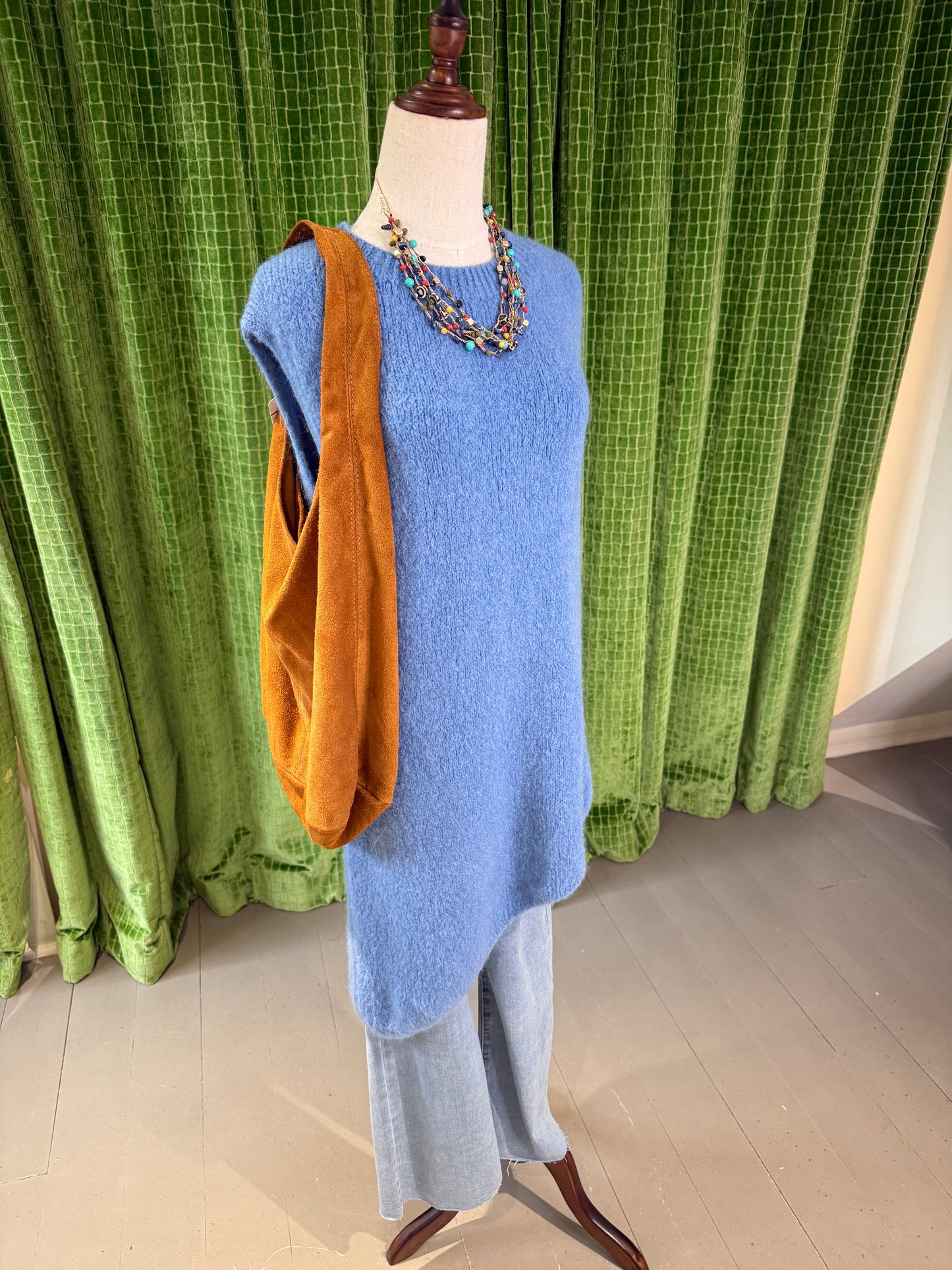 Asymmetrical Sleeveless Knit Tunic