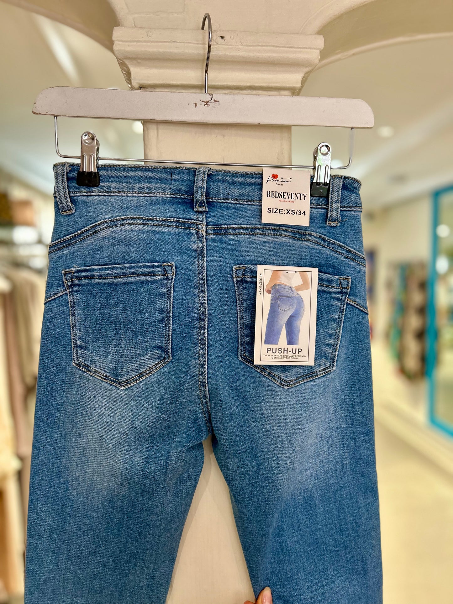 High Waisted Skinny Jeans - Mid Wash