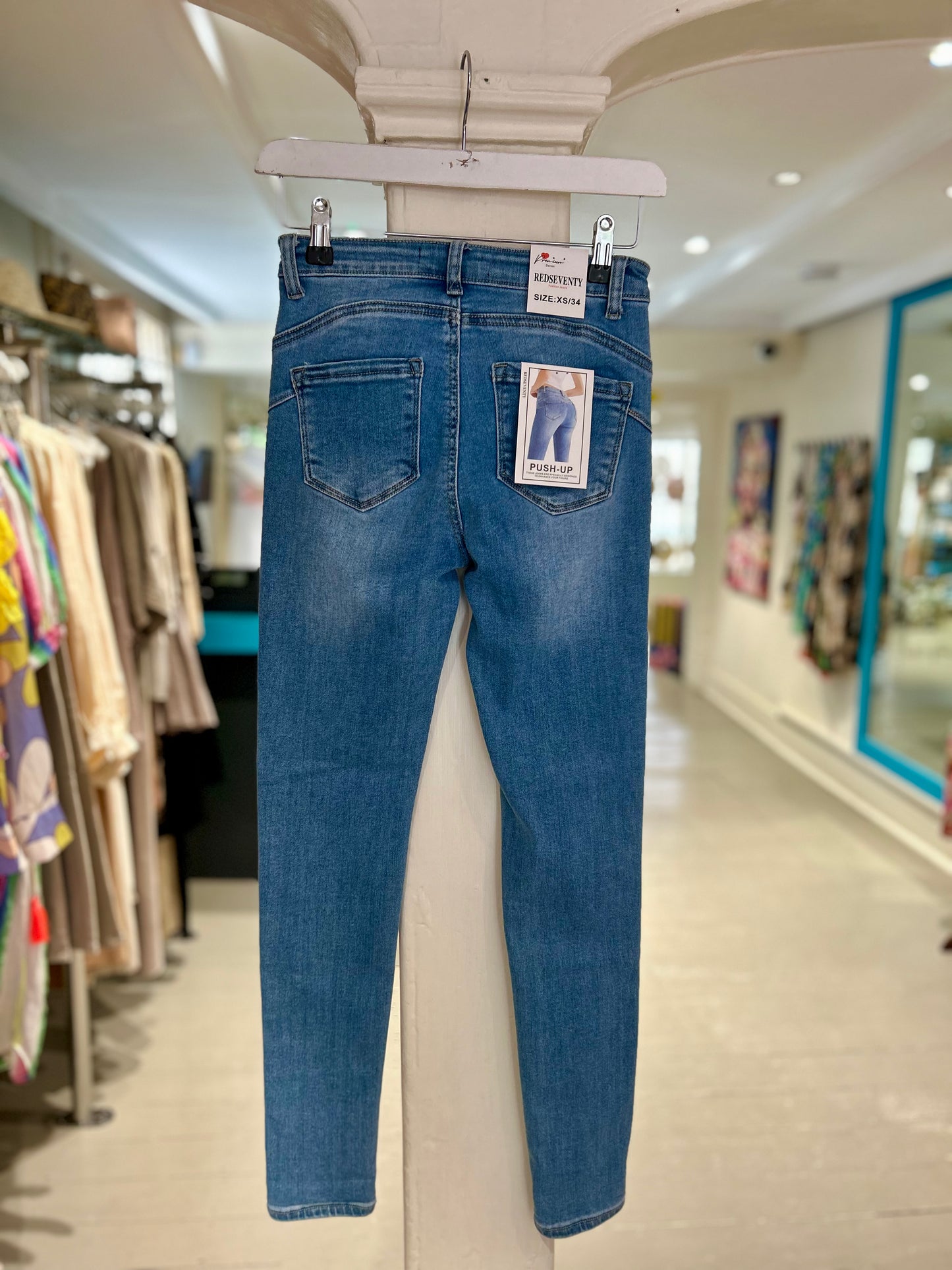 High Waisted Skinny Jeans - Mid Wash