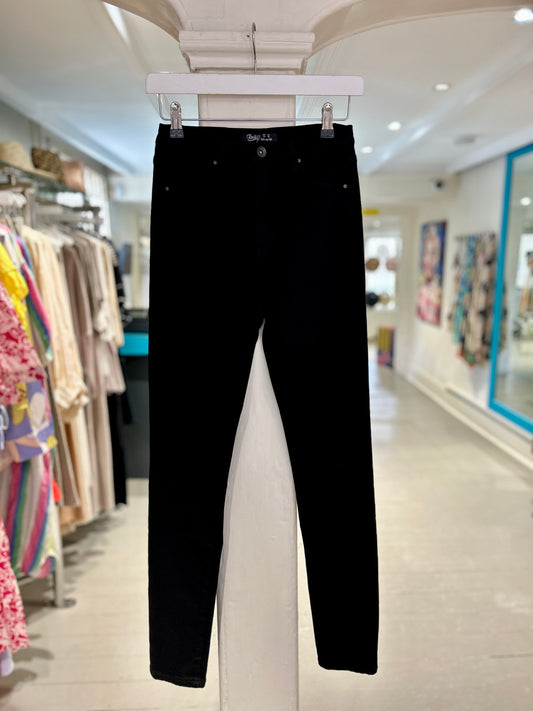High Waisted Skinny Jeans - Black