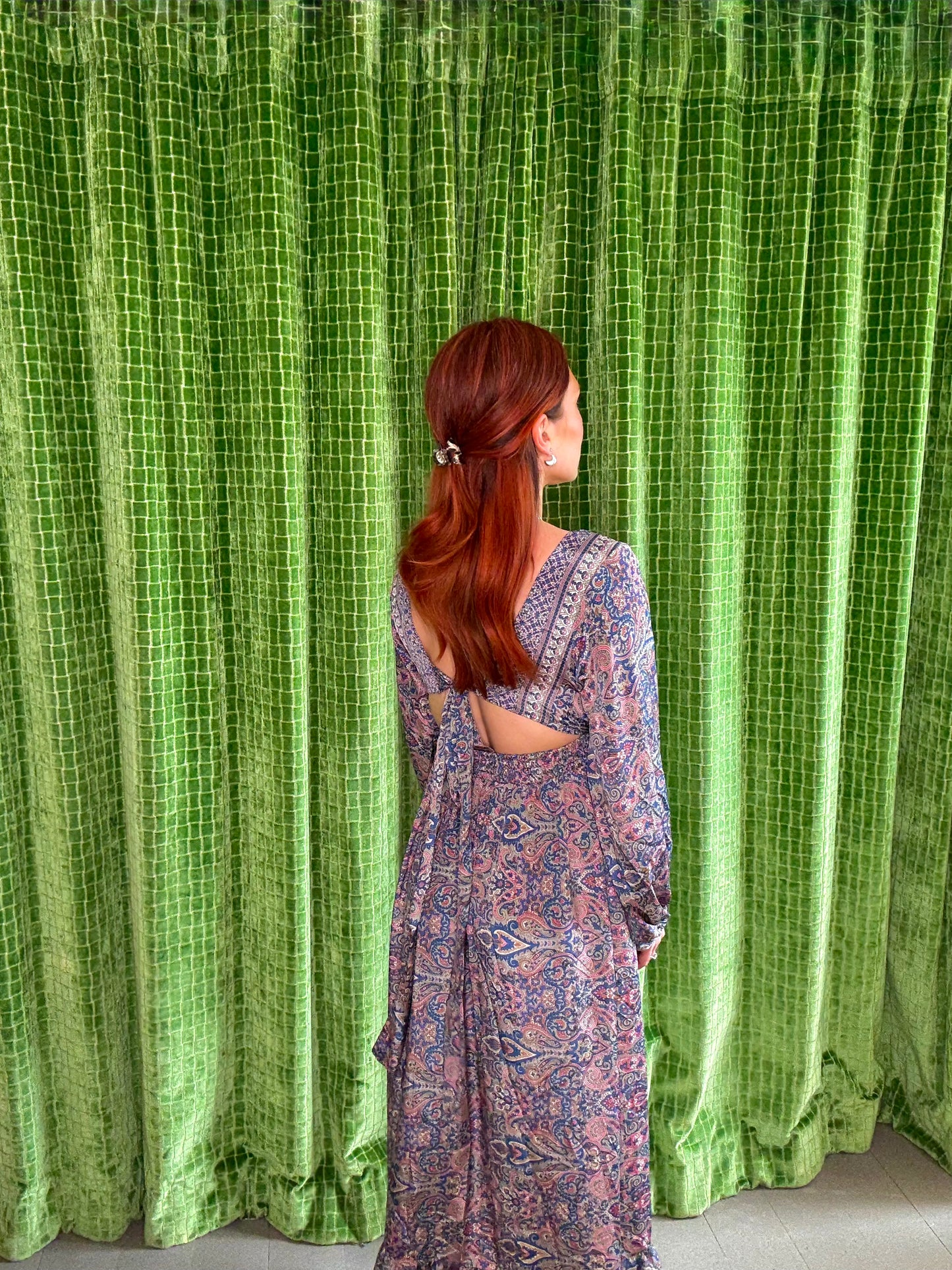 Long Sleeve Silk Maxi Dress