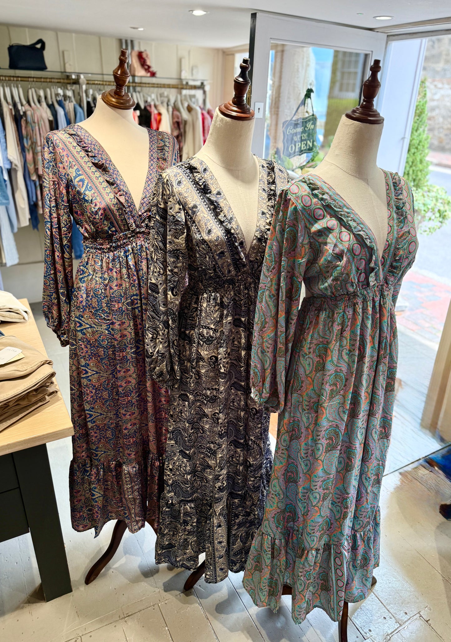 Long Sleeve Silk Maxi Dress