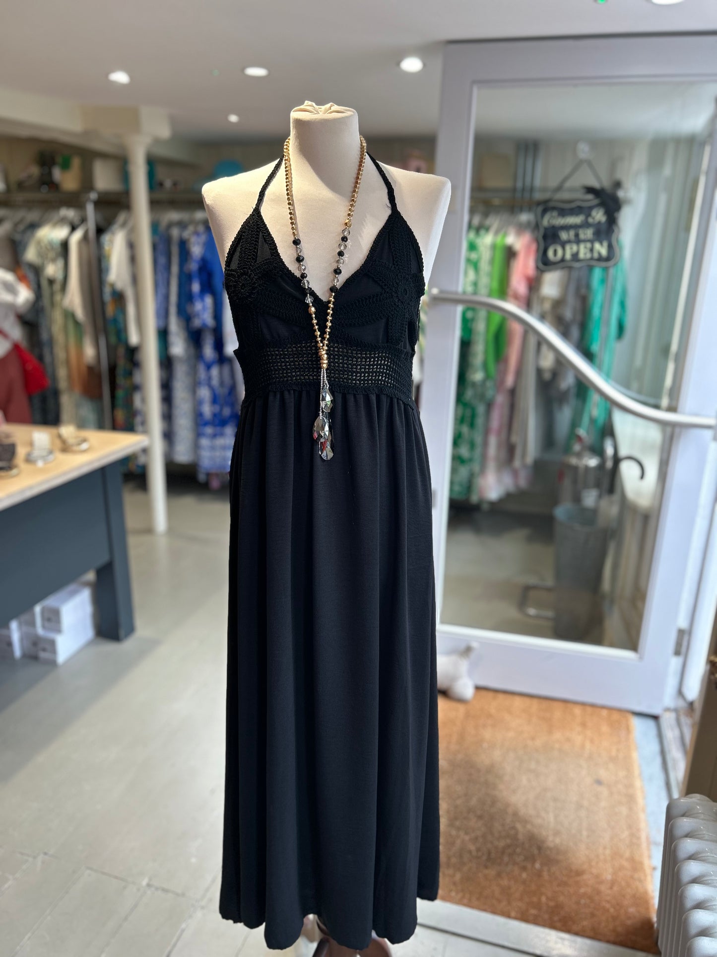 Crochet Halter Neck Dress